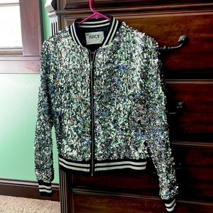 Silver sequins jacket - size Small